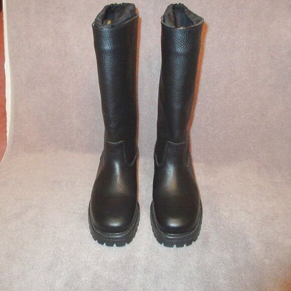L.L. Bean Women’s Tall Leather Waterproof Boots Size 8 Wool Lined Insulated Lug - Picture 3 of 12